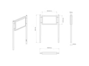 Multibrackets M Pro Series Enclosure – 55" Outdoor Landscape Totem Wall Mount Bracket Multibrackets