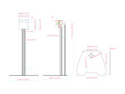 Multibrackets M Pro Series Floor Stand 100 Tilt Up VESA 200 – Black | 7340234816484 Floor Stand Multibrackets