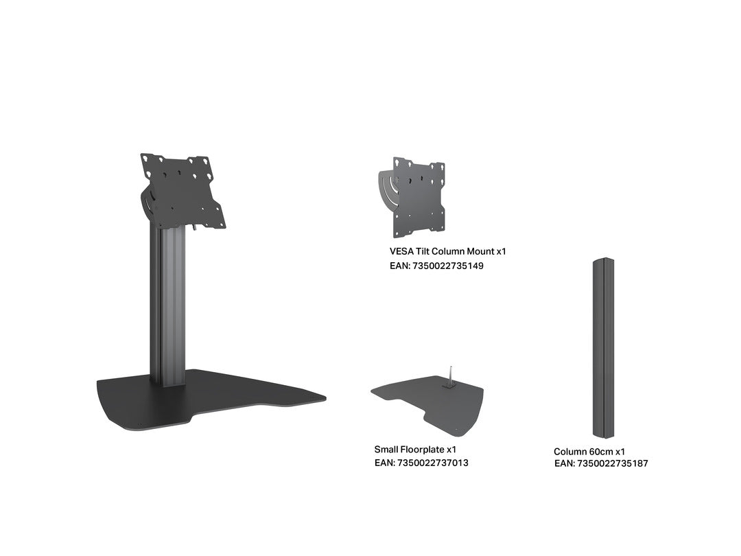 Multibrackets M Pro Series Floor Stand 60 Tilt Up VESA 200 – Black | 7340234816385 Floor Stand Multibrackets
