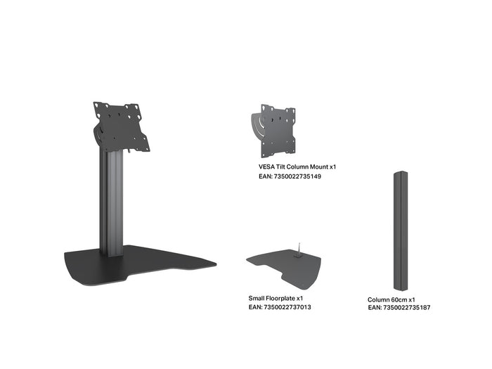 Multibrackets M Pro Series Floor Stand 60 Tilt Up VESA 200 – Black | 7340234816385 Floor Stand Multibrackets
