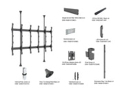 Multibrackets M Pro Series Hisense LED Floor-to-Ceiling Video Wall Stand 135" | 7340234816132 Floor to Ceiling Display Mount Multibrackets