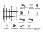 Multibrackets M Pro Series Hisense LED Floor-to-Ceiling Video Wall Stand 163" | 7340234816149 Floor to Ceiling Display Mount Multibrackets