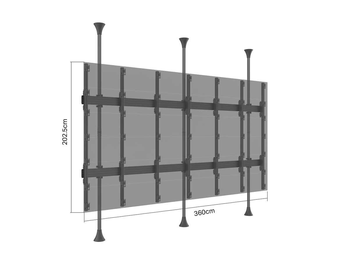 Multibrackets M Pro Series Hisense LED Floor-to-Ceiling Video Wall Stand 163" | 7340234816149 Floor to Ceiling Display Mount Multibrackets