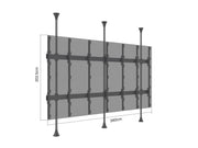 Multibrackets M Pro Series Hisense LED Floor-to-Ceiling Video Wall Stand 163" | 7340234816149 Floor to Ceiling Display Mount Multibrackets