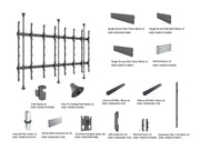 Multibrackets M Pro Series Hisense LED Floor-to-Ceiling Video Wall Stand 189" | 7340234816156 Floor to Ceiling Display Mount Multibrackets