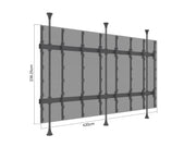 Multibrackets M Pro Series Hisense LED Floor-to-Ceiling Video Wall Stand 189" | 7340234816156 Floor to Ceiling Display Mount Multibrackets