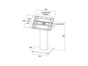 Multibrackets M Pro Series Kiosk Stand 40–65" VESA 400x400 – Black | 7340234814817 Kiosk Stand Multibrackets
