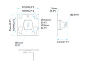Multibrackets M Pro Series LED Adapter Plate 30x30mm – Black | 7340234811717 Mount Accessories Multibrackets