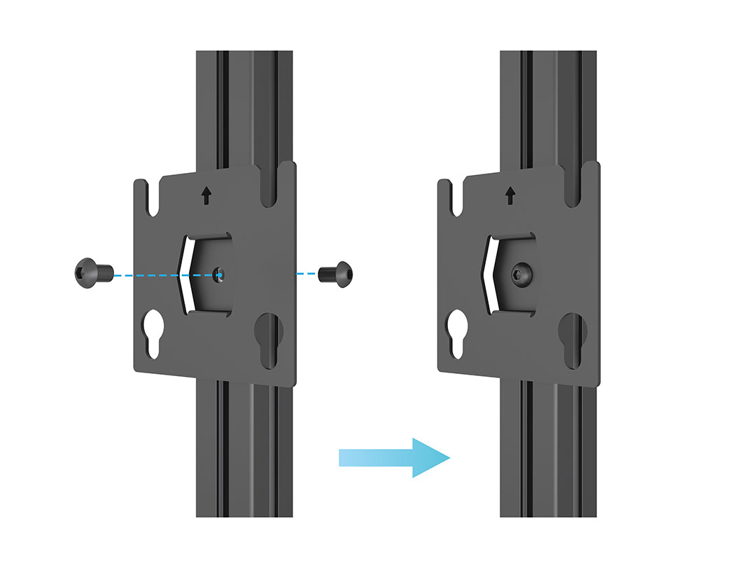 Multibrackets M Pro Series LED Adapter Plate 40x40mm – Black | 7340234811731 Mount Accessories Multibrackets