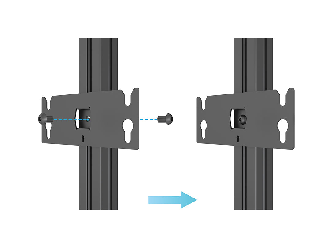 Multibrackets M Pro Series LED Adapter Plate 70x21.5mm – Black | 7340234811755 Mount Accessories Multibrackets