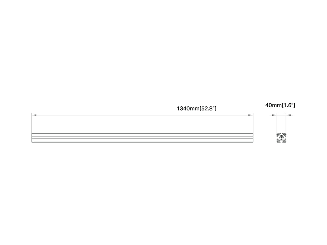 Multibrackets M Pro Series LED Rail 134cm – Aluminium Black | 7340234811670 Mount Accessories Multibrackets