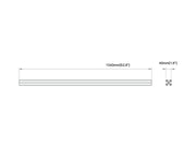 Multibrackets M Pro Series LED Rail 134cm – Aluminium Black | 7340234811670 Mount Accessories Multibrackets