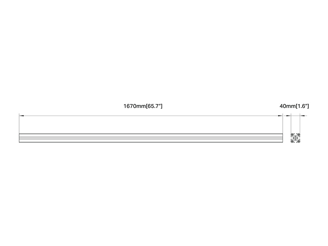 Multibrackets M Pro Series LED Rail 167cm – Aluminium Black | 7340234811687 Mount Accessories Multibrackets