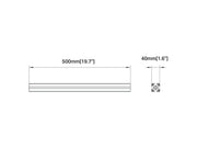 Multibrackets M Pro Series LED Rail 50cm – Aluminium Black | 7340234811649 Mount Accessories Multibrackets