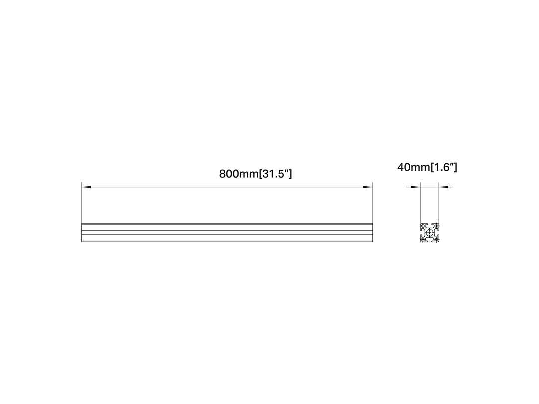 Multibrackets M Pro Series LED Rail 80cm – Aluminium Black | 7340234811656 Mount Accessories Multibrackets