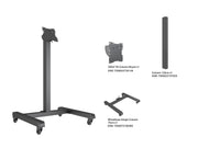 Multibrackets M Pro Series Mobile Floor Stand 120 Tilt Up VESA 200 – Black | 7340234816378 Floor Stand Multibrackets