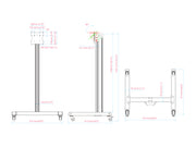 Multibrackets M Pro Series Mobile Floor Stand 120 Tilt Up VESA 200 – Black | 7340234816378 Floor Stand Multibrackets