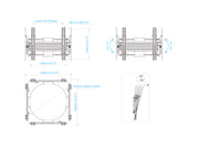 Multibrackets M Pro Series Quad-Sided Column Mount for 32–75" Displays – Black | 7340234815630 Wall Mount Bracket Multibrackets