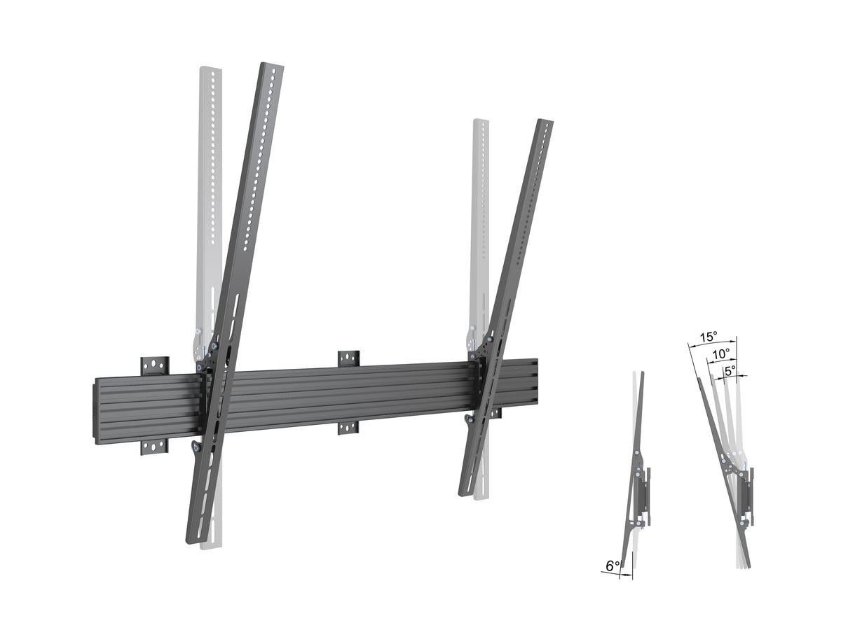 Multibrackets M Pro Series Tilt Wall Mount for 75–110" Displays VESA 1200x800 – Black | 7340234815449 Wall Mount Bracket Multibrackets