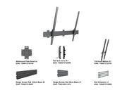 Multibrackets M Pro Series Tilt Wall Mount for 75–110" Displays VESA 1200x800 – Black | 7340234815449 Wall Mount Bracket Multibrackets