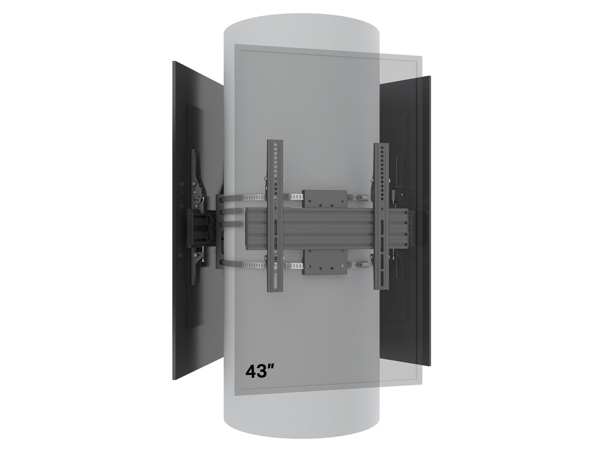 Multibrackets M Pro Series Triple-Sided Column Mount for 32–75" Displays – Black | 7340234815623