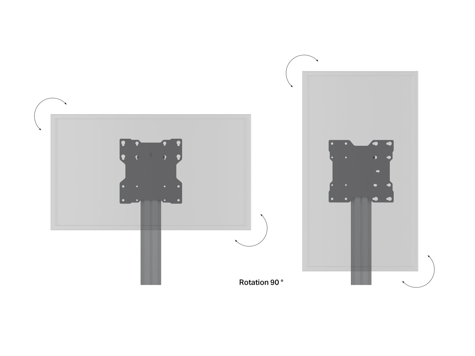 Multibrackets M Pro Series VESA Tilt Column Mount – 70kg Load | 7350022735149 Mount Accessories Multibrackets