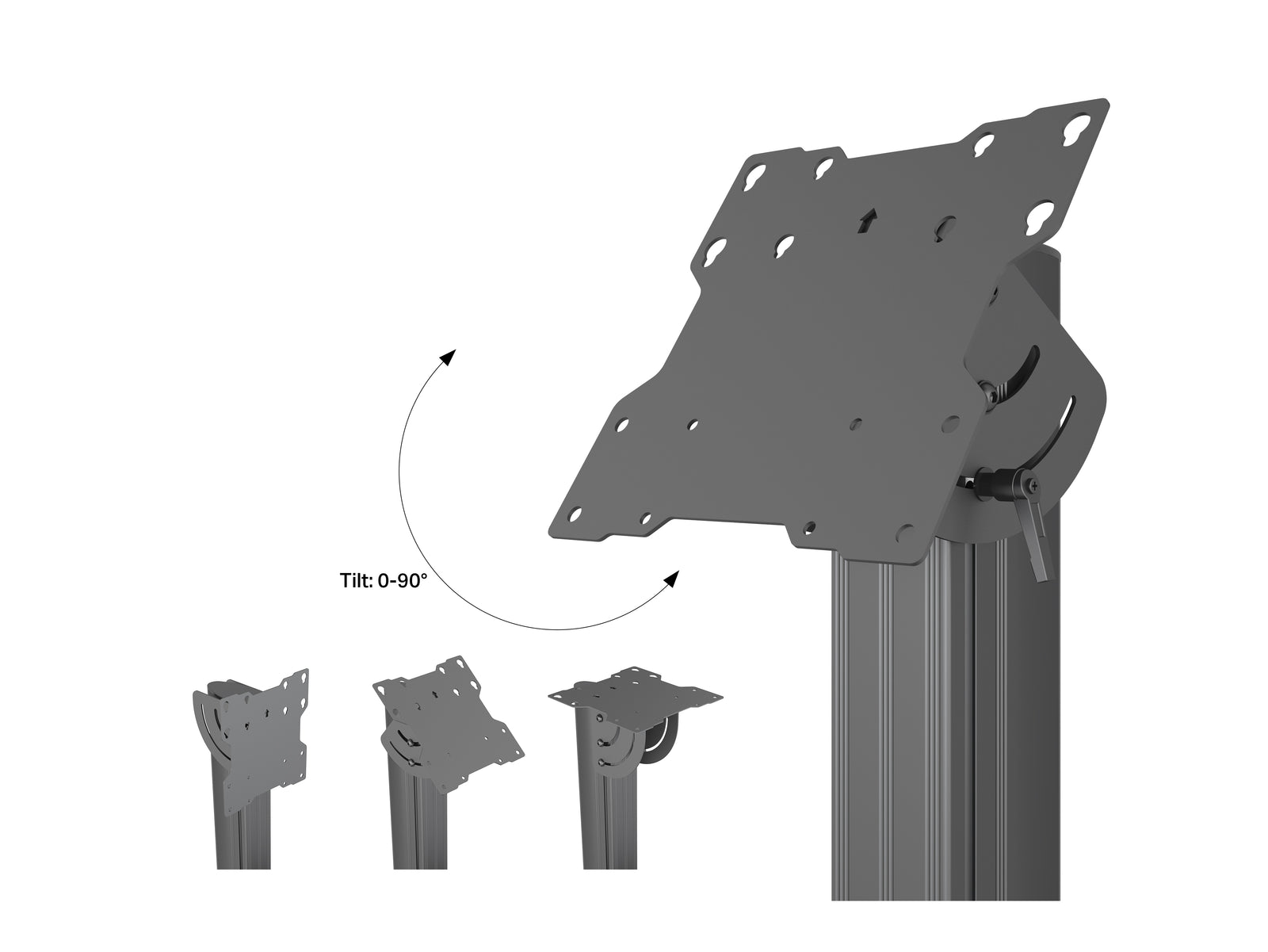 Multibrackets M Pro Series VESA Tilt Column Mount – 70kg Load | 7350022735149 Mount Accessories Multibrackets