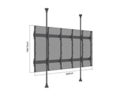 Multibrackets M Pro Sharp EC151 5x5 135" LED Floor-to-Ceiling Video Wall Stand | 7340234816569 Video Wall Mount Multibrackets