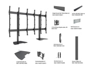 Multibrackets M Pro Sharp EC151 5x5 135" LED Video Wall Floor Stand | 7340234816576 Video Wall Mount Multibrackets