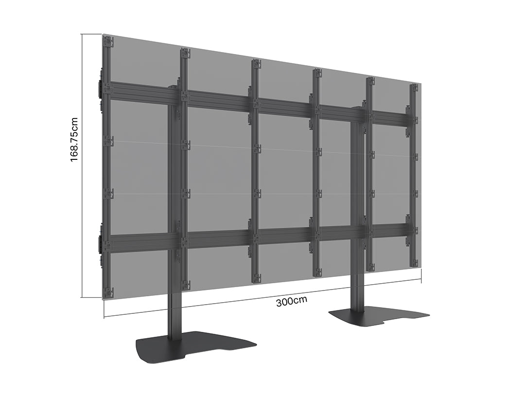 Multibrackets M Pro Sharp EC151 5x5 135" LED Video Wall Floor Stand | 7340234816576 Video Wall Mount Multibrackets