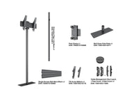 Multibrackets M Pro Single Pole Floor Stand 32–65" VESA 300 – Black | 7340234817122 Floor Stand Multibrackets