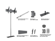 Multibrackets M Pro Single Pole Floor Stand 43–75" VESA 300 – Chrome | 7340234817153 Floor Stand Multibrackets
