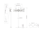 Multibrackets M Pro Single Pole Floor Stand 43–75" VESA 300 – Chrome | 7340234817153 Floor Stand Multibrackets