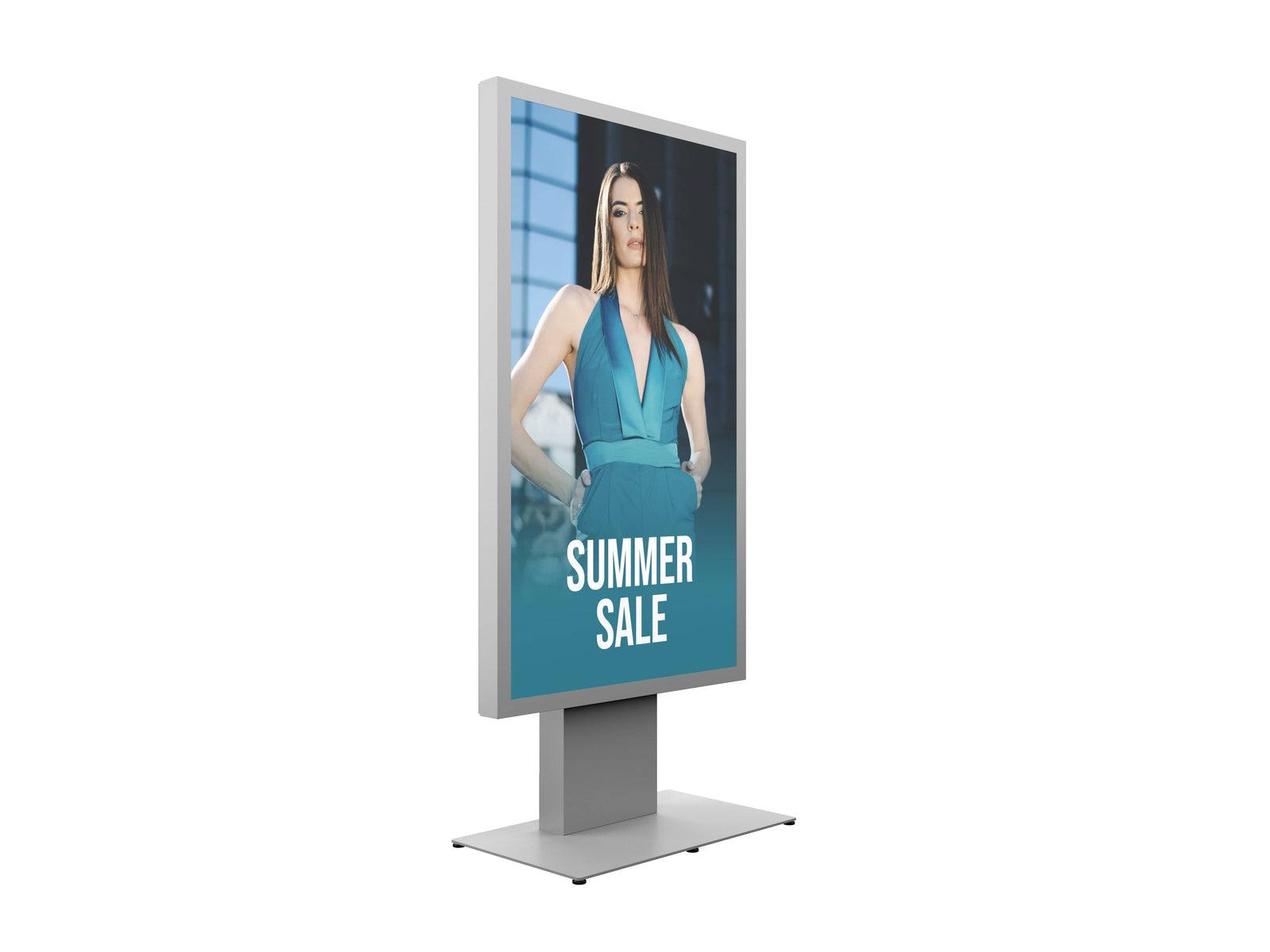 Multibrackets M Pro Slim 85" Digital Signage Kiosk Enclosure - White | 7340234812363 Kiosk Stand Multibrackets