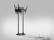 Multibrackets M Pro Triple Floor Stand 32–65" VESA 400x400 – Black | 7340234812103 Floor Stand Multibrackets