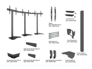 Multibrackets M Pro Video Wall Floor Stand 3x1 43–65" Micro Adjustable | 7340234813667 Floor Stand Multibrackets