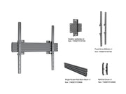Multibrackets M Pro Wall Mount 40–100" VESA 600x600 Fixed – Black | 7340234816958 Wall Mount Bracket Multibrackets