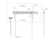 Multibrackets M Pro Wall Mount with Floor Support - Max VESA 1200x900 | 7340234810819 Wall Mount Bracket Multibrackets