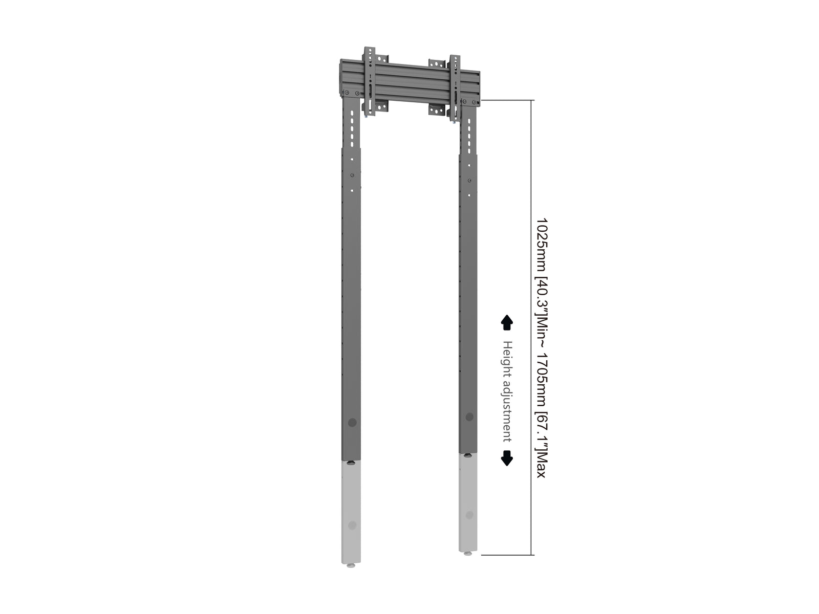 Multibrackets M Pro Wall Mount with Floor Support - Max VESA 200x200 | 7350105218408 Wall Mount Bracket Multibrackets