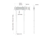 Multibrackets M Pro Wall Mount with Floor Support - Max VESA 200x200 | 7350105218408 Wall Mount Bracket Multibrackets
