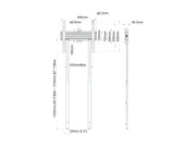 Multibrackets M Pro Wall Mount with Floor Support - Max VESA 400x400 | 7350105214004 Wall Mount Bracket Multibrackets