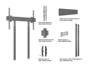 Multibrackets M Pro Wall Mount with Floor Support - Max VESA 900x600 | 7340234810802 Wall Mount Bracket Multibrackets
