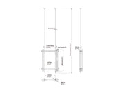 Multibrackets M Pro Wire Ceiling 3000 B2B Dual Screen Mount for 32"-65" Screens | 7350022739932 Ceiling Mount Bracket Multibrackets