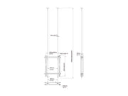 Multibrackets M Pro Wire Ceiling 6000 B2B Dual Screen Mount for 32"-65" Screens | 7350022739949 Ceiling Mount Bracket Multibrackets