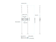 Multibrackets M Pro Wire MBC1U Floor to Ceiling Mount for 27"-32" Screens | 7340234811274 Floor to Ceiling Display Mount Multibrackets