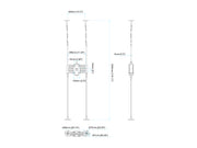 Multibrackets M Pro Wire MBC1UX2 Double-Sided Floor to Ceiling Mount for 27"-32" Screens | 7340234811281 Floor to Ceiling Display Mount Multibrackets
