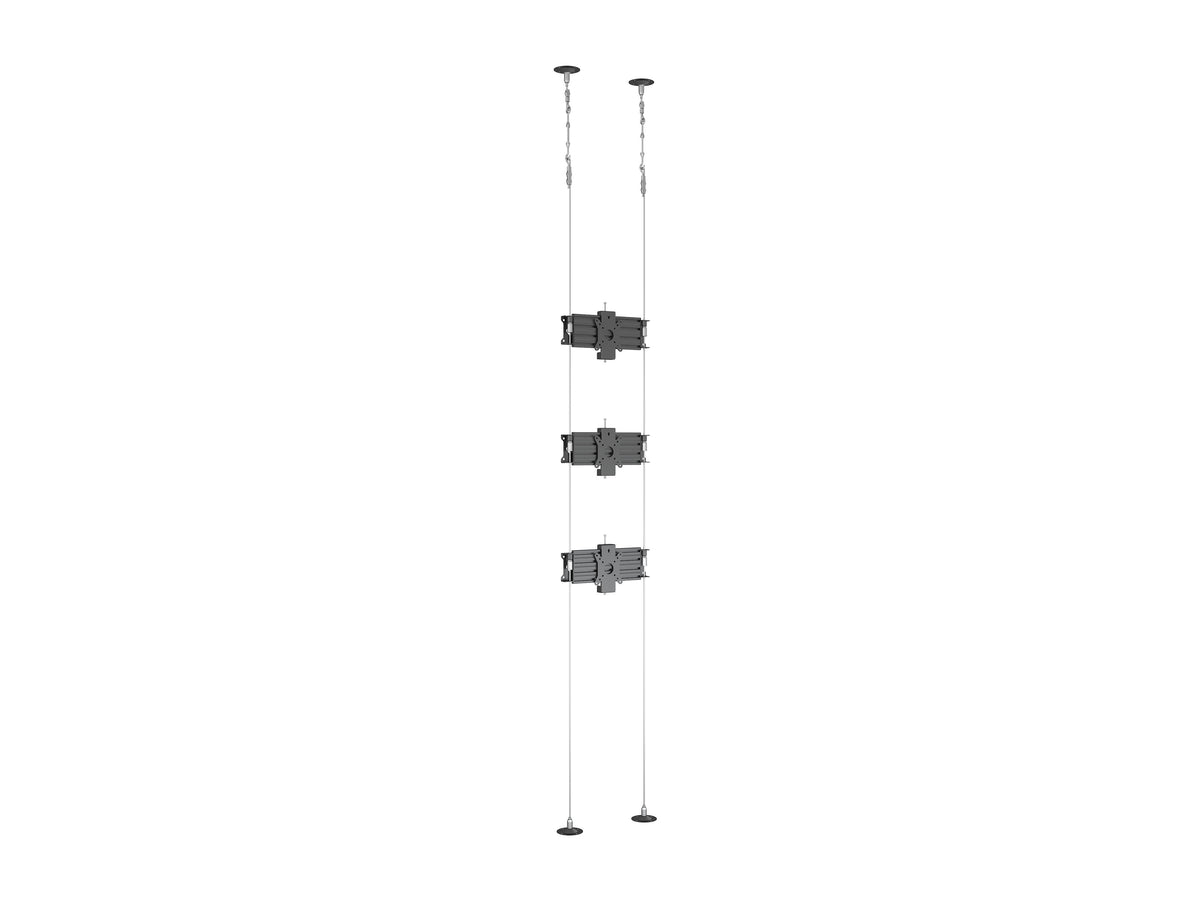 Multibrackets M Pro Wire MBC3U Triple Screen Floor to Ceiling Mount 27"-32" Screens | 7340234811304 Floor to Ceiling Display Mount Multibrackets