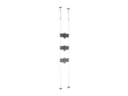 Multibrackets M Pro Wire MBC3U Triple Screen Floor to Ceiling Mount 27"-32" Screens | 7340234811304 Floor to Ceiling Display Mount Multibrackets
