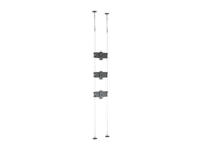 Multibrackets M Pro Wire MBC3U Triple Screen Floor to Ceiling Mount 27"-32" Screens | 7340234811304 Floor to Ceiling Display Mount Multibrackets