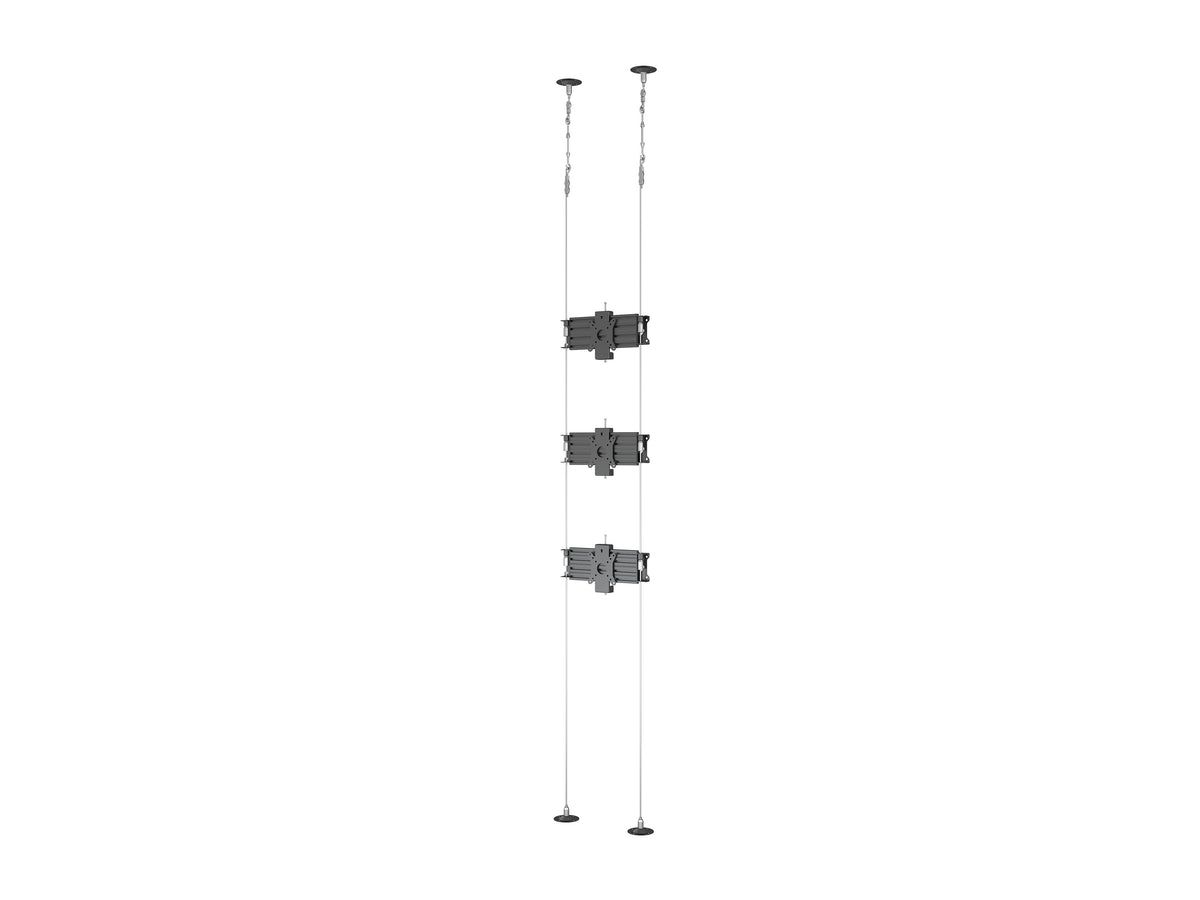 Multibrackets M Pro Wire MBC3U Triple Screen Floor to Ceiling Mount 27"-32" Screens | 7340234811304 Floor to Ceiling Display Mount Multibrackets
